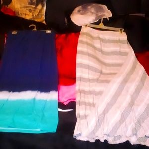 2 long comfortable cotton skirts.